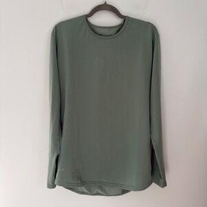 BYLT Premium Basics Drop Cut L/S Lux Sage Green Long Sleeve Shirt Large